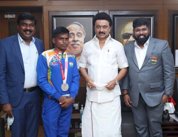 Paralympian Mariyappan Met Honble Chief Minister of TN Sh. MK Stalin